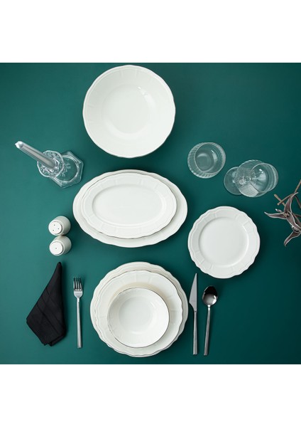 Tiffany Platin 30 Parça 6 Kişilik Yemek Takımı