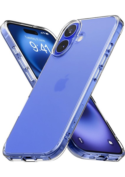 iPhone 16 Kılıf Kamera Çıkıntılı Korumalı Renksiz Yumuşak Şeffaf Silikon Kapak