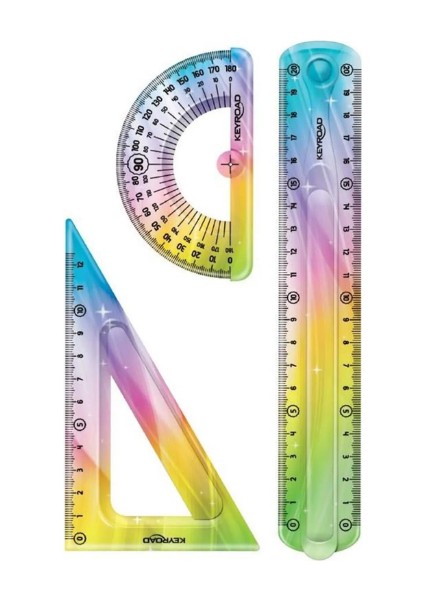 20 cm Kırılmaz Esnek Cetvel Takımı 3 Lü Set