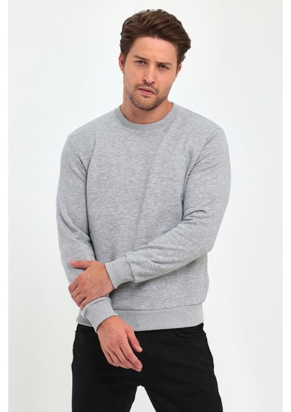 Erkek Sıfır Yaka 3 İplik Şardonsuz Sweatshirt fiyatları