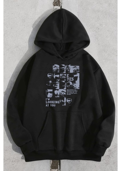 Uygun Tarz Looking Baskılı Oversize Sweatshirt