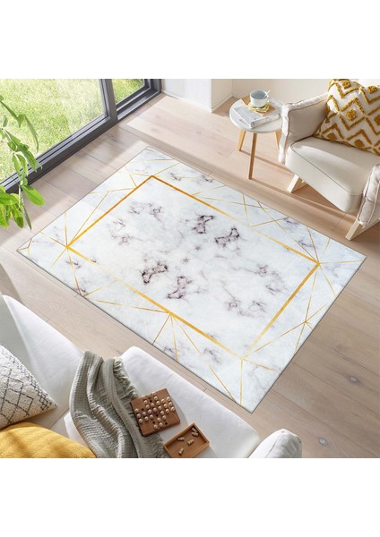 Kadife Dokulu, Lastikli, Süngerli, Kaymaz, Yıkanabilir Modern Desenlerde Halı Örtüsü 4,6,9,12 M2 Ebatlarında -020