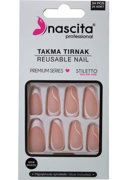 Stiletto Mat Tırnak 24'lü