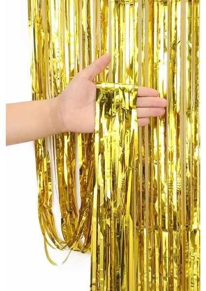 Işıltılı Gold- Kapı Duvar Püskülü Arka Fon