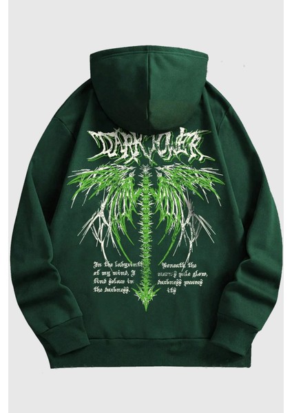 Uygun Tarz Dark Baskılı Oversize Sweatshirt