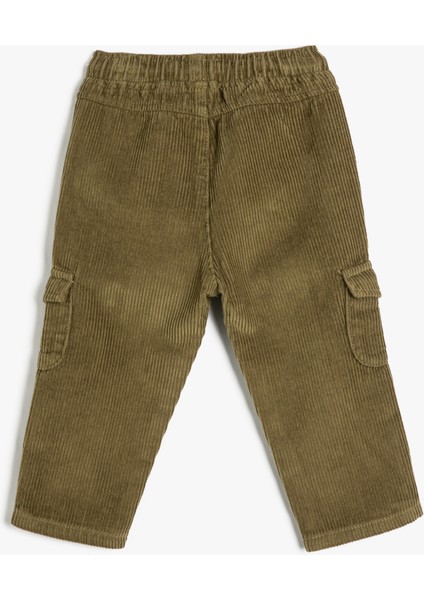 Kargo Pantolon Fitilli Kadife Beli Bağlamalı Cepli Pamuklu fiyatları