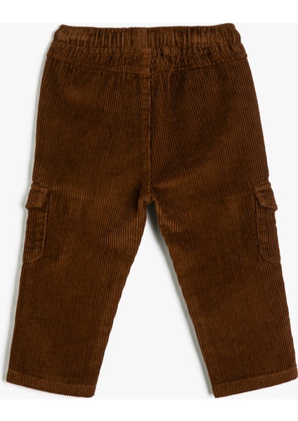 Kargo Pantolon Fitilli Kadife Beli Bağlamalı Cepli Pamuklu fiyatları