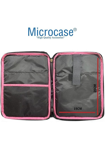 Vorcom S12 10.1 Inch Tablet Uyumlu Tablet Çanta+Türkçe Bluetooth Klavye +Mouse+ Standı - Pembe AL8127