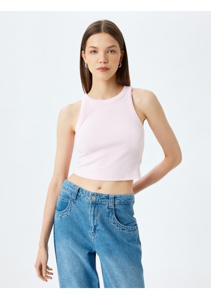 Crop Atlet Halter Yaka Fitilli Slim Fit modelleri