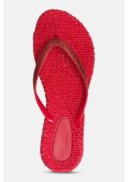 Ilse Jacobsen - CHEERFUL01 - Flip Flop With Glitter-Deep Red