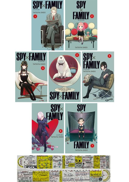 Manga Seti Spy x Family 7 Cilt (Matematik Öğreten Cetvel) - Tatsuya Endo