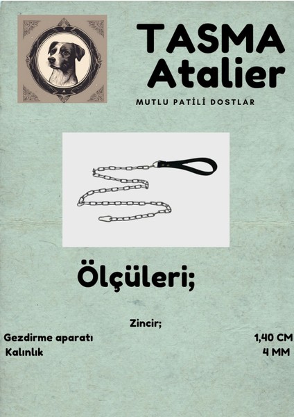 Zincirli Köpek Gezdirme Aparatı 4mm-140cm fiyatları