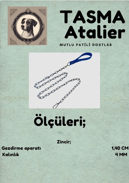 Zincirli Köpek Gezdirme Aparatı 4mm-140cm fiyatları