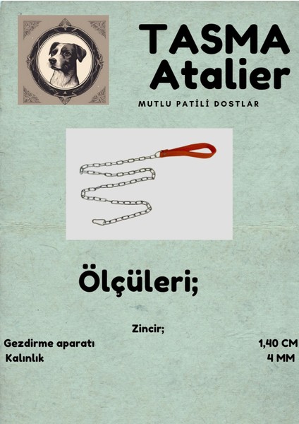 Zincirli Köpek Gezdirme Aparatı 4mm-140cm fiyatları