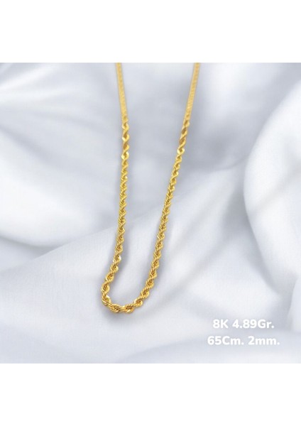 8 Ayar 4.89 Gram Altın Halat Zincir