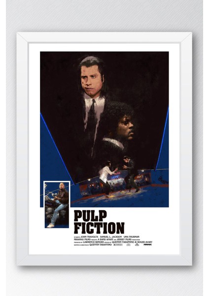 Pulp Fiction Çerçeveli Tablo - Ucuz Roman Fim Posteri Tablo