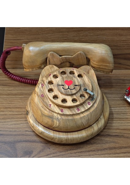 Kedi Tasarımlı Ahşap Telefon fiyatları