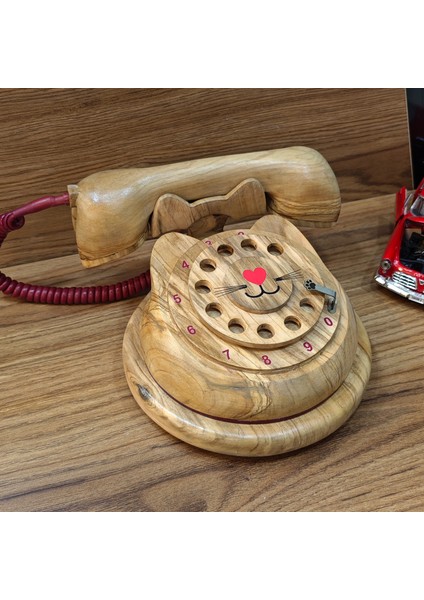 Kedi Tasarımlı Ahşap Telefon fırsatları