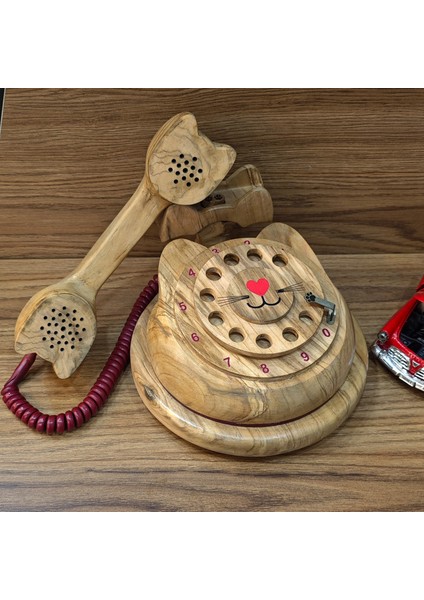 Kedi Tasarımlı Ahşap Telefon indirimleri
