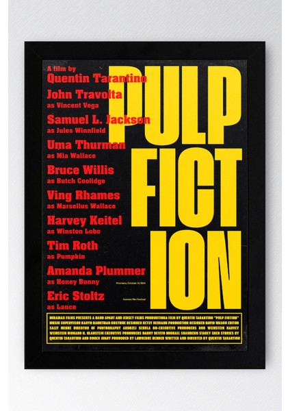 Pulp Fiction Çerçeveli Tablo - Ucuz Roman Fim Posteri Tablo