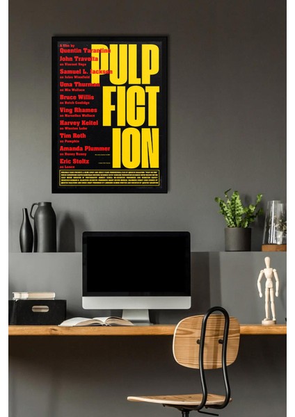 Pulp Fiction Çerçeveli Tablo - Ucuz Roman Fim Posteri Tablo fiyatları