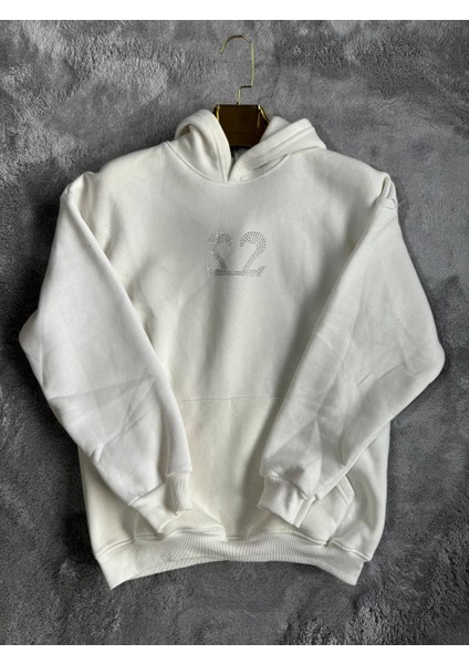 Taşlı Oversize Unisex Sweatshirt