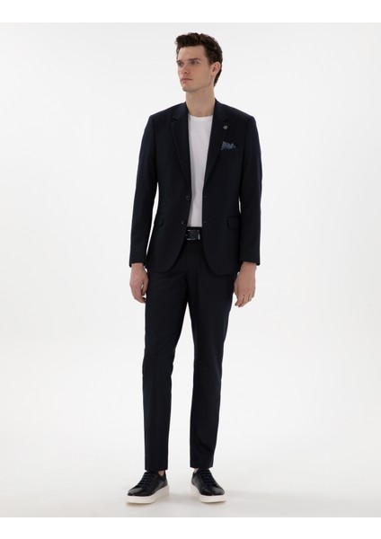 Erkek Lacivert Slim Fit Takım Elbise 50304231-VR033