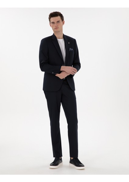 Erkek Lacivert Slim Fit Takım Elbise 50304231-VR033 fırsatları