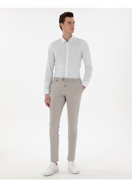 Erkek Mint Slim Fit Uzun Kollu Gömlek 50304548-VR152 fırsatları