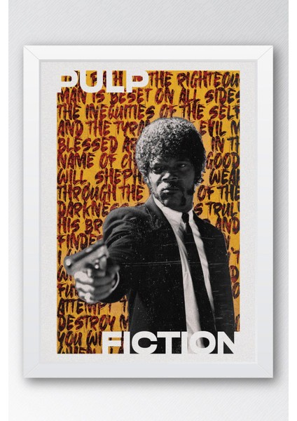 Pulp Fiction Çerçeveli Tablo - Ucuz Roman Fim Posteri Tablo