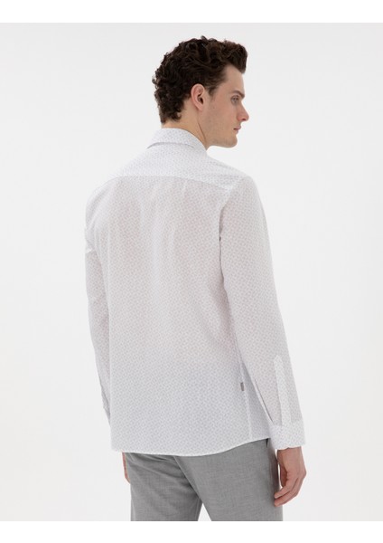 Erkek Gri Slim Fit Uzun Kollu Gömlek 50301557-VR024 indirimleri