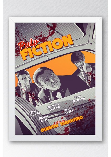 Pulp Fiction Çerçeveli Tablo - Ucuz Roman Fim Posteri Tablo