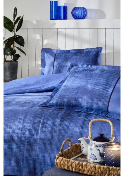 Horizon Fitted Tek Kişilik Nevresim Takımı - Mavi modelleri