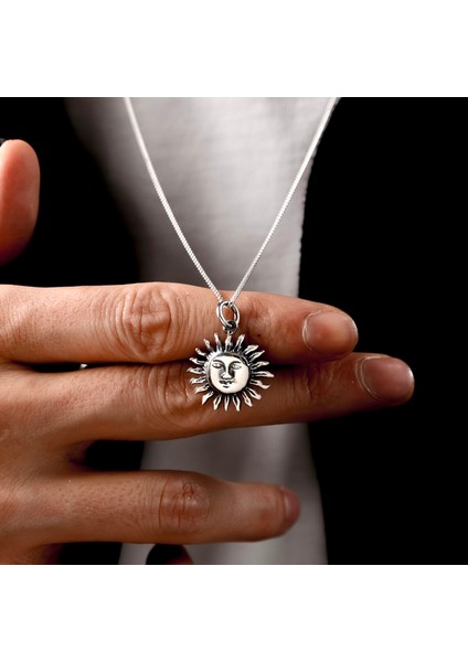Gümüş Güneş Kolye 925 Ayar Gümüş Güneş Figürlü Unisex Kolye fiyatları