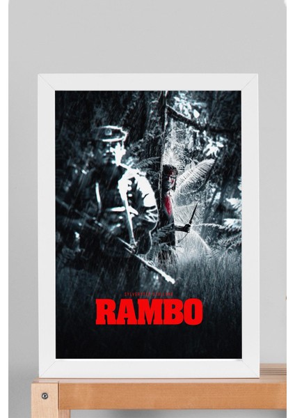 Rambo Çerçeveli Tablo - Rambo Fim Posteri Tablo