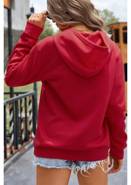 Uygun Tarz Kalp Baskılı Oversize Sweatshirt fiyatları