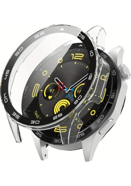 Huawei Watch Gt5 Pro 46 mm Uyumlu Kadranlı Sert Pc Kasa ve Ekran Koruyucu 360 Koruma Kapak