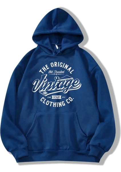 Uygun Tarz Vintage Baskılı Oversize Sweatshirt
