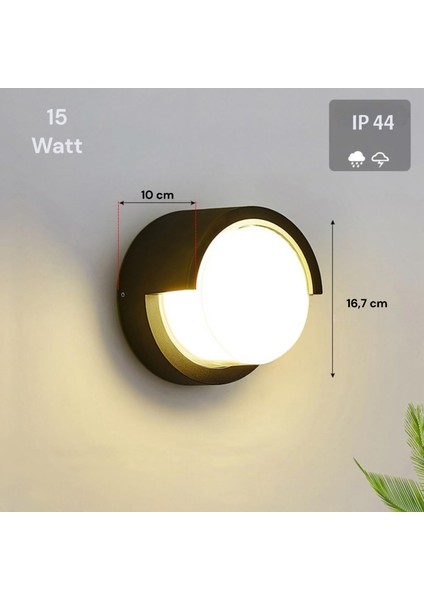 15W Modern Tasarım LED Aplik İç ve Dış Mekan Duvar Lambası Bora Gün Işığı Bahçe Duvar Apliği