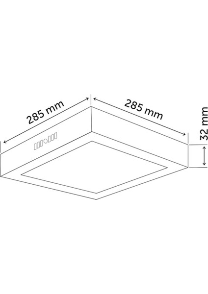 Inoled Kare Beyaz Kasa Siva Üstü LED Panel 24WATT - Volga 2762-01 Beyaz