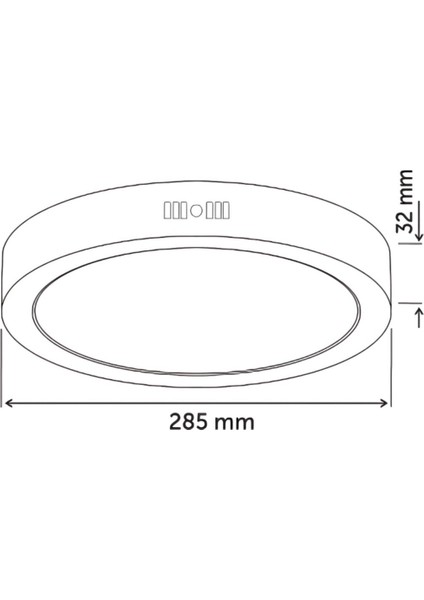 Inoled Yuvarlak Beyaz Kasa LED Panel 24WATT - Volga 2752-01 Beyaz modelleri