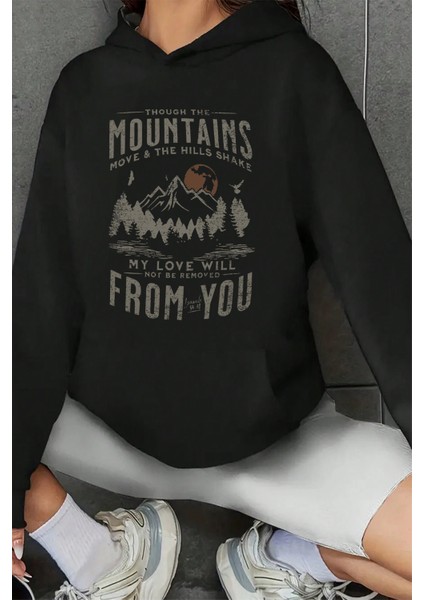 Uygun Tarz From You Baskılı Oversize Sweatshirt