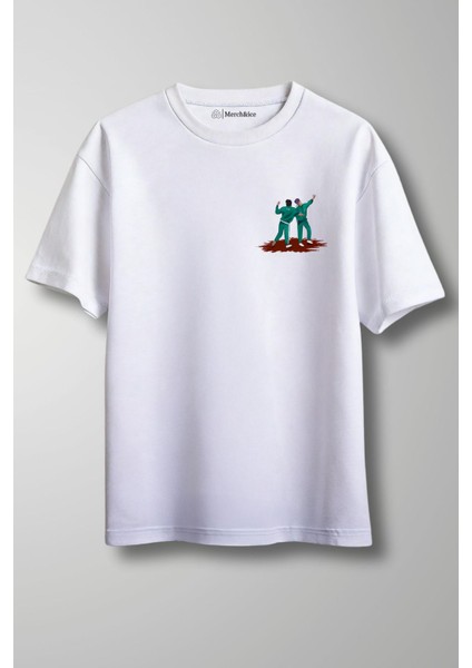 Squid Game 2 - Mingle Game Song 'round And Round' Baskılı Unisex Oversize T-Shirt