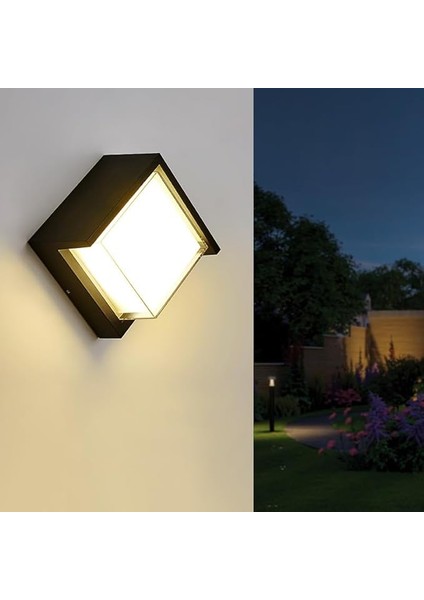 15W Modern Tasarım LED Aplik İç ve Dış Mekan Duvar Lambası Dominik Gün Işığı Bahçe Duvar Apliği