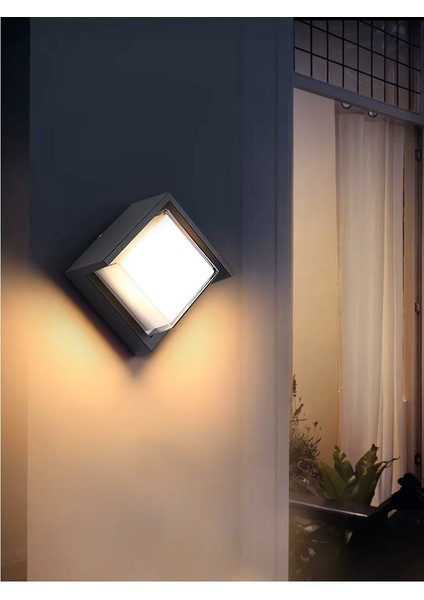 15W Modern Tasarım LED Aplik İç ve Dış Mekan Duvar Lambası Dominik Gün Işığı Bahçe Duvar Apliği indirimleri