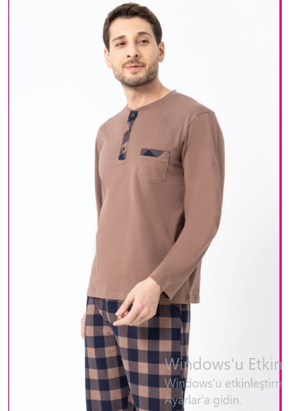 Erkek Ekoseli Pijama Takımı
