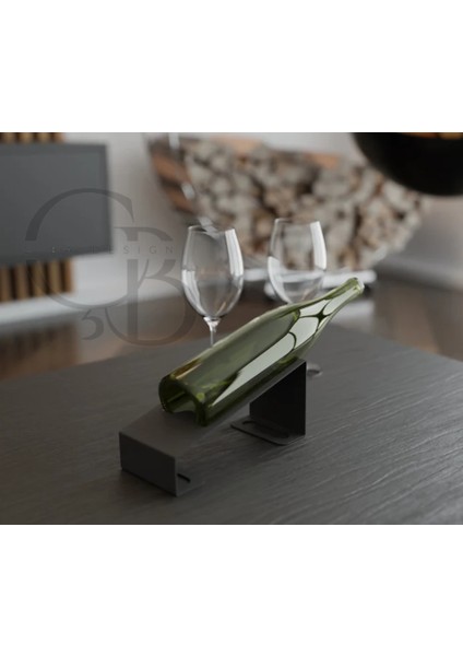 Raven Vino Mat Siyah Metal Şarap Standı