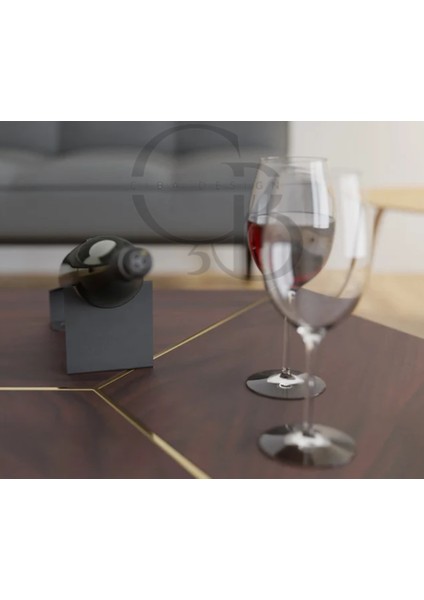 Raven Vino Mat Siyah Metal Şarap Standı
