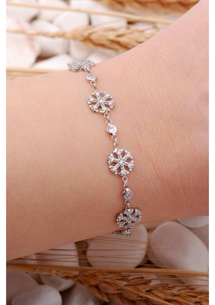 Kar Tanesi Rodyumlu Gümüş Bileklik 3911 fiyatları