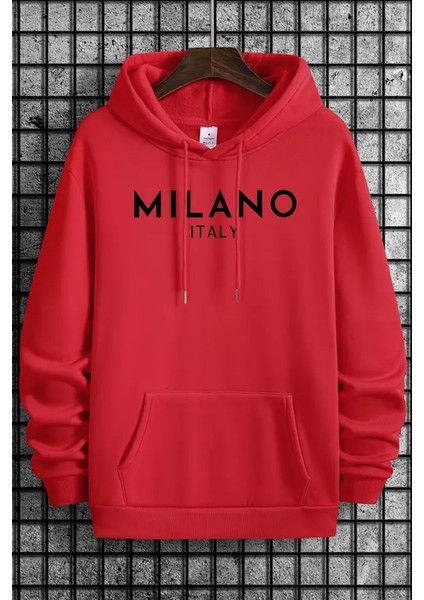 Uygun Tarz Milano Baskılı Oversize Sweatshirt